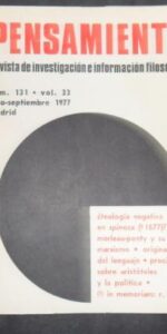 Pensamiento, Revista de investigación e información filosófica, núm. 131, vol. 33, 1977 Pensamiento, Revista de investigación e información filosófica, núm. 131, vol. 33, 1977