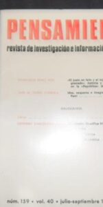 Pensamiento, Revista de investigación e información filosófica, núm. 159, vol. 40, 1984 Pensamiento, Revista de investigación e información filosófica, núm. 159, vol. 40, 1984