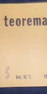 Teorema, vol. XI/1, Departamento de lógica y filosofía de la ciencia, Valencia, 1979