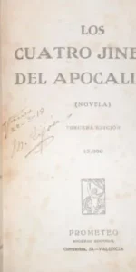 Los cuatro jinetes del Apocalipsis, Vicente Blasco Ibáñez, ed. Prometeo