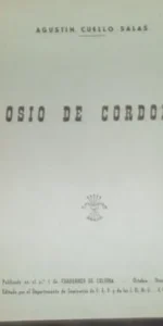 Osio de Córdoba, Agustín Cuello Salas, Cuadernos de Cultura, ed. F.E.T. y J.O.N.S, Córdoba, 1956