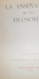 La enseñanza de la Filosofía, Versión española La enseñanza de la Filosofía, Versión española