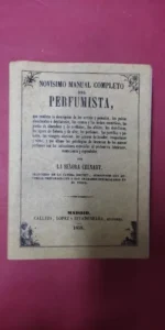 Novísimo manual completo del perfumista, La señora Celnart, ed. Maxtor, facsímil