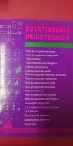 Cuestionario psicotécnico, ed. MAD, 1991 Cuestionario psicotécnico, ed. MAD, 1991