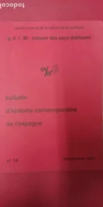 Bulletin d’histoire contemporaine de l’Espagne, nº 14, 1991