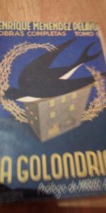 La golondrina, Enrique Menendez Pelayo, Tomo I, Obras completas, ed. Nueva España, 1928 La golondrina, Enrique Menendez Pelayo, Tomo I, Obras completas, ed. Nueva España, 1928