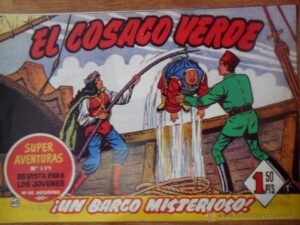 El cosaco verde, ¡Un barco misterioso!, reedición Bruguera, 1961