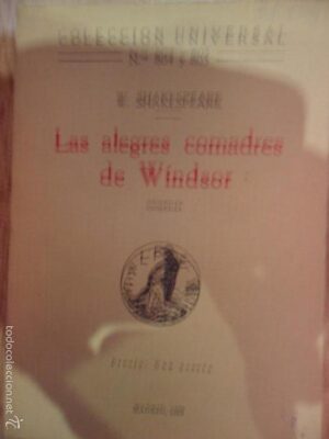 Las alegres comadres de Wíndsor, William Shakespeare, ed. Espasa Calpe, 1923