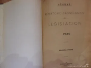 Repertorio cronológico de legislación, 1ª edición, ed. Aranzadi, 1940