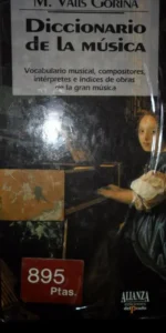 Diccionario de la música, M. Valls Gorina, ed. Del Prado, precintado
