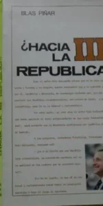 ¿Hacia la III República?, Blas Piñar, ed. Fuerza Nueva, tapa blanda ¿Hacia la III República?, Blas Piñar, ed. Fuerza Nueva, tapa blanda