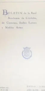 Boletín de la Real Academia de Córdoba, de Ciencias, Bellas Letras y Nobles Artes, 98, 1978